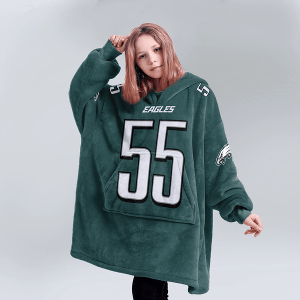 B.G 55 Philadelphia Football Unisex Blanket Hoodie