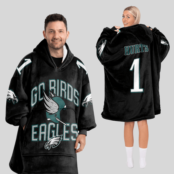 J.H 1 Philadelphia Football Unisex Blanket Hoodie