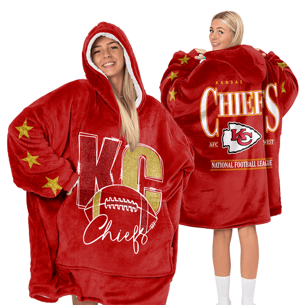 Kansas City Football Unisex Blanket Hoodie