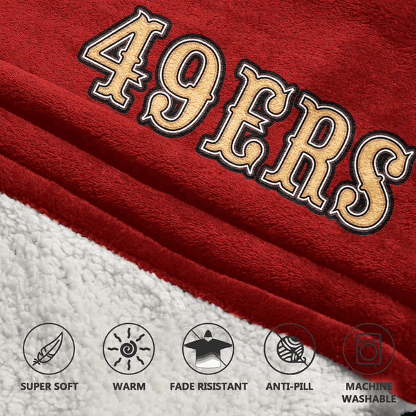 San Francisco Football Unisex Blanket Hoodie