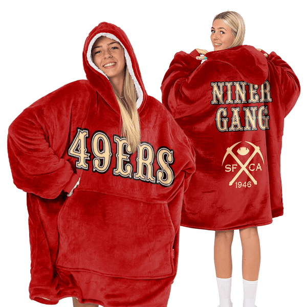 San Francisco Football Unisex Blanket Hoodie
