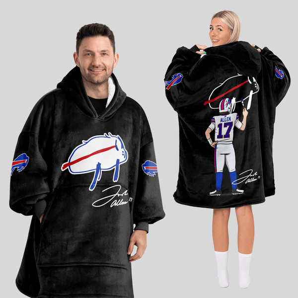 Buffalo Football Unisex Blanket Hoodie