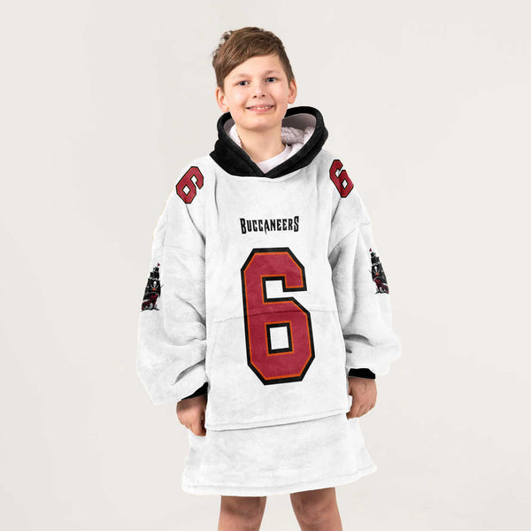 Autographed B.M 6 Tampa Bay Football Unisex Blanket Hoodie
