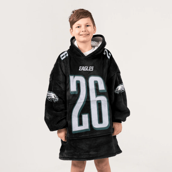 Autographed S.B 26 Philadelphia Football Unisex Blanket Hoodie
