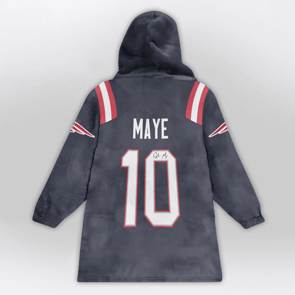 Autographed D.M 10 New England Football Unisex Blanket Hoodie
