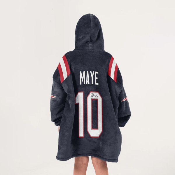 Autographed D.M 10 New England Football Unisex Blanket Hoodie