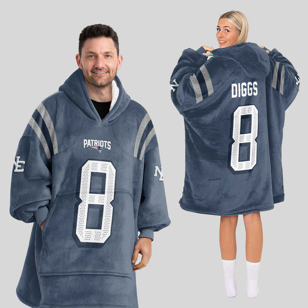 S.D 8 New England Football Unisex Blanket Hoodie