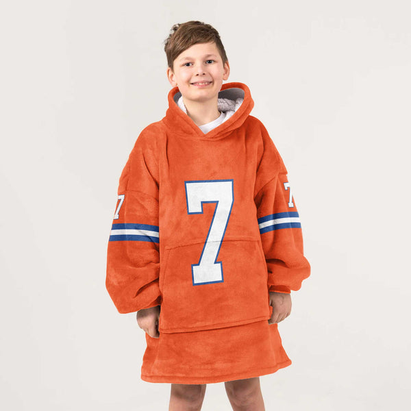 Autographed J.E 7 Denver Football Unisex Blanket Hoodie