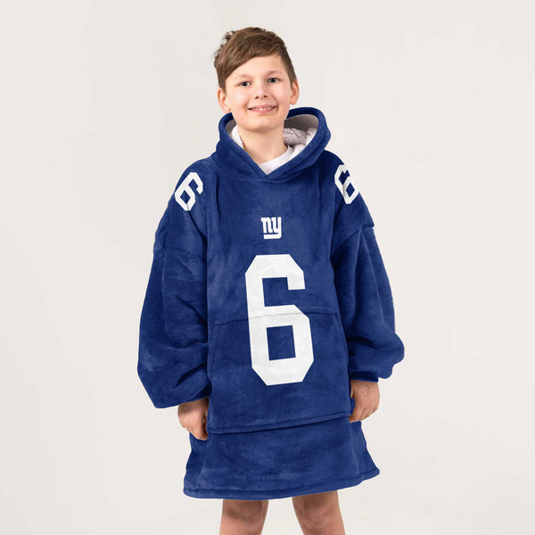 Autographed J.D 6 New York G Football Unisex Blanket Hoodie