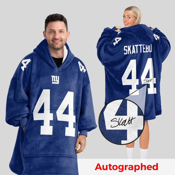 Autographed C.S 44 New York G Football Unisex Blanket Hoodie