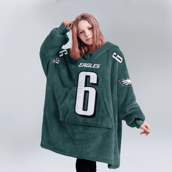 D.S 6 Philadelphia Football Unisex Blanket Hoodie