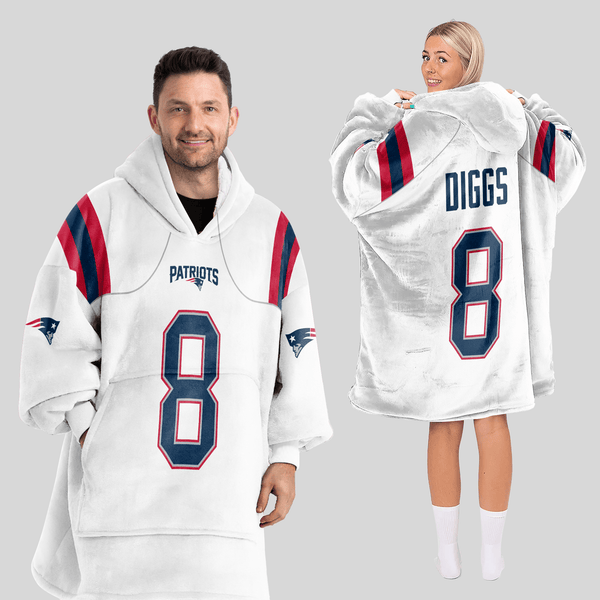 S.D 8 New England Football Unisex Blanket Hoodie