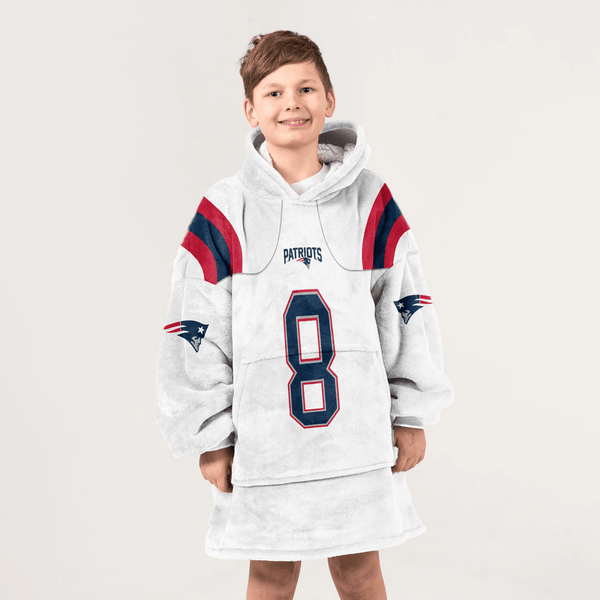 S.D 8 New England Football Unisex Blanket Hoodie