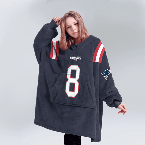 S.D 8 New England Football Unisex Blanket Hoodie