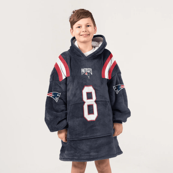 S.D 8 New England Football Unisex Blanket Hoodie