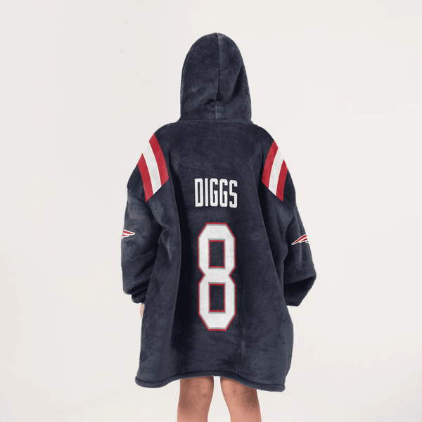 S.D 8 New England Football Unisex Blanket Hoodie
