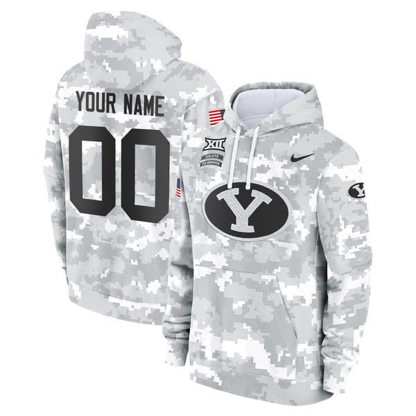 BYU Cougars 2024 Salute to Service Custom Fleece Pullover Hoodie