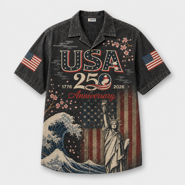 Chrisraw America 250 Liberty Wave Hawaiian Shirt