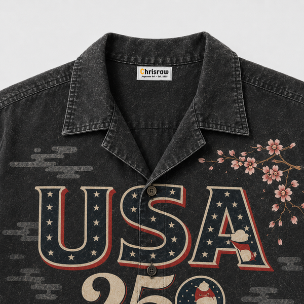 Chrisraw America 250 Liberty Wave Hawaiian Shirt