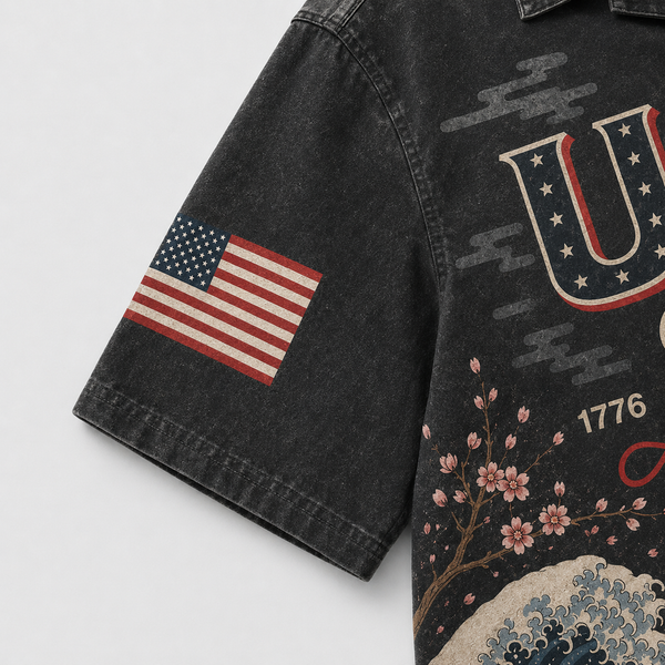 Chrisraw America 250 Liberty Wave Hawaiian Shirt