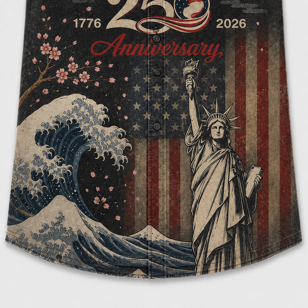 Chrisraw America 250 Liberty Wave Hawaiian Shirt