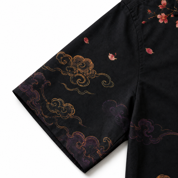 Chrisraw Crimson Phoenix Sakura Hawaiian Shirt