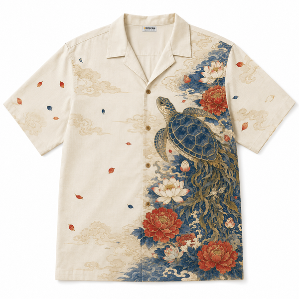 Chrisraw Oceanic Turtle Wave Hawaiian Shirt