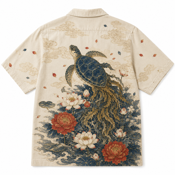 Chrisraw Oceanic Turtle Wave Hawaiian Shirt