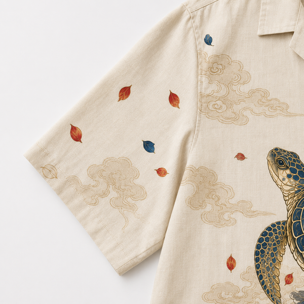 Chrisraw Oceanic Turtle Wave Hawaiian Shirt