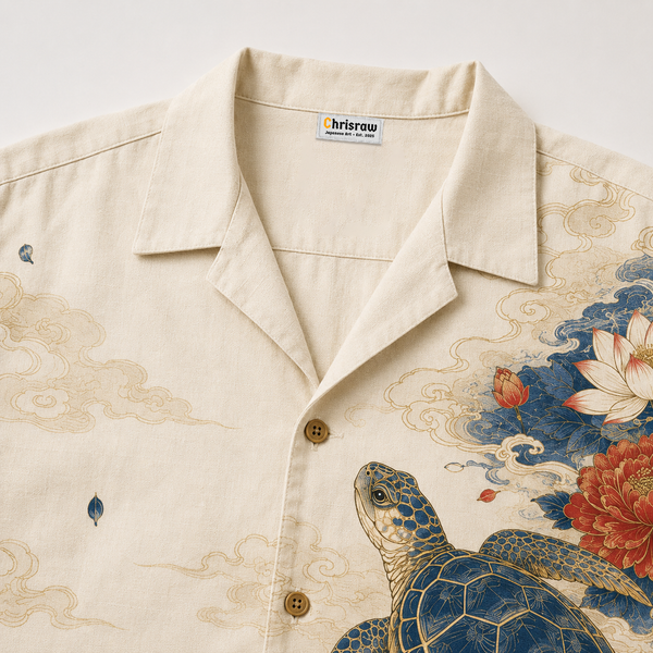 Chrisraw Oceanic Turtle Wave Hawaiian Shirt
