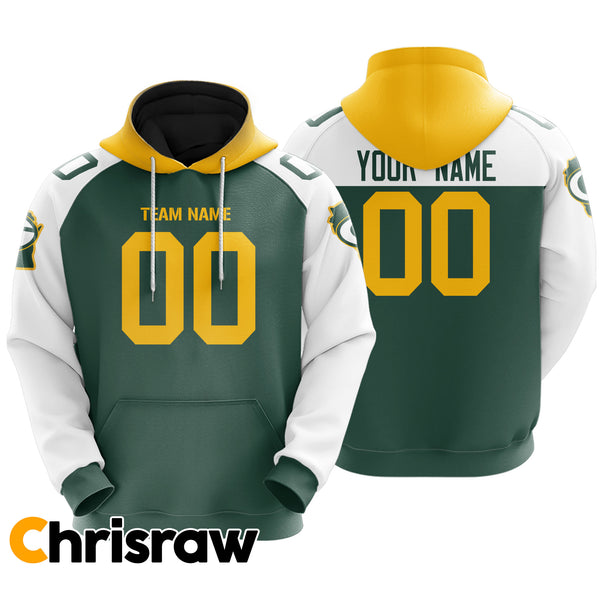 Pullover Sweatshirt Hoodie Custom Green Bay - V1