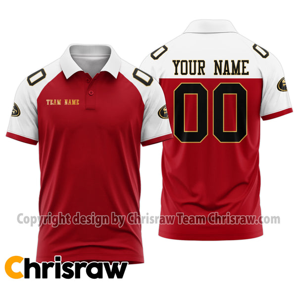 49ers Polo Custom Name & Number