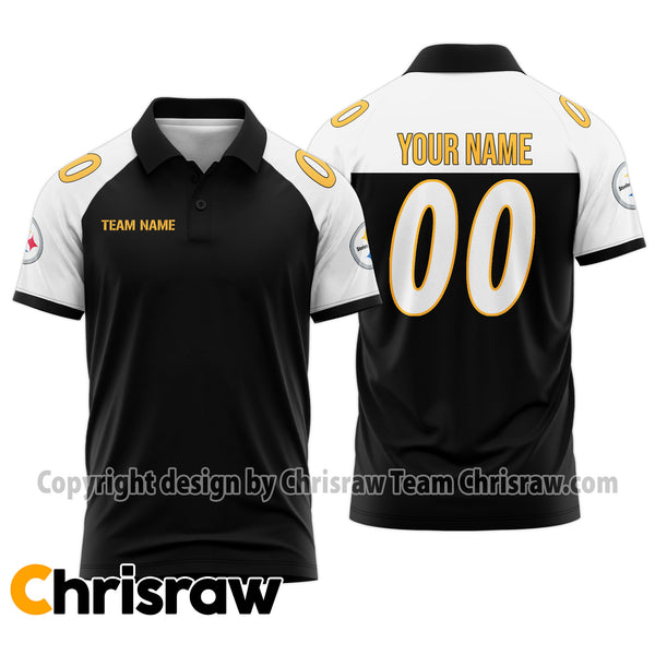 Steelers Polo Custom Name & Number