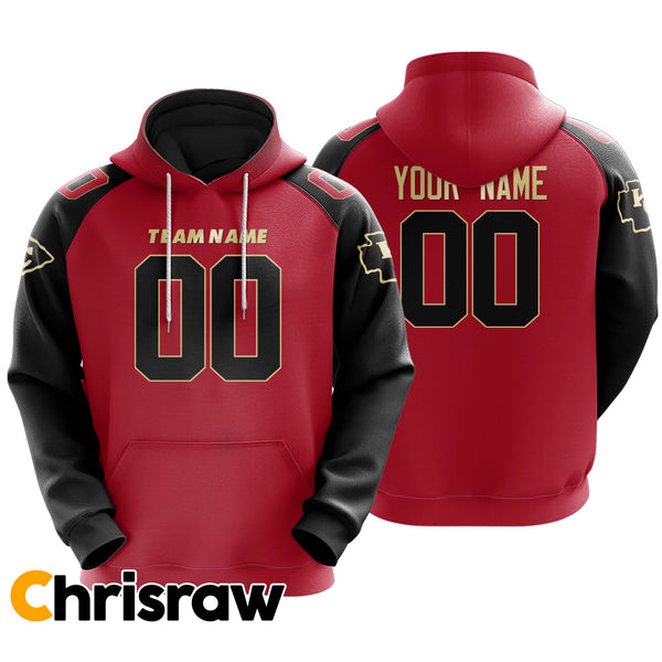 Pullover Sweatshirt Hoodie Custom Kansas - V1