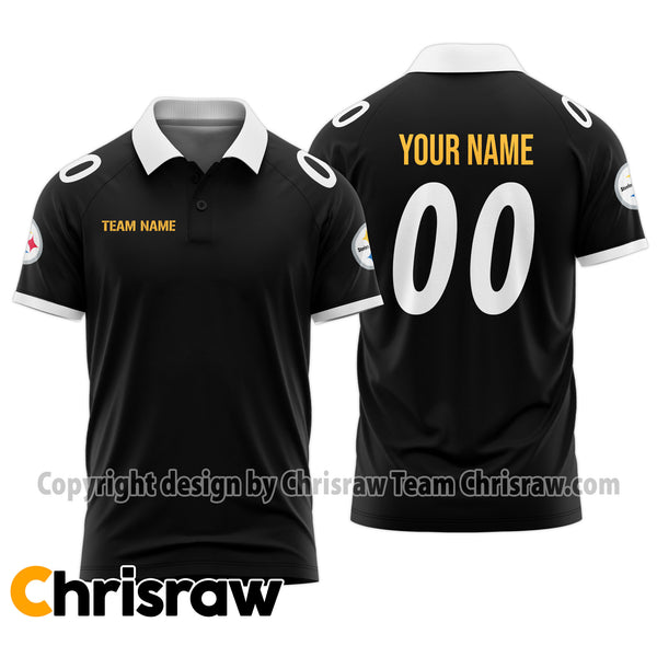 Steelers Polo Custom Name & Number