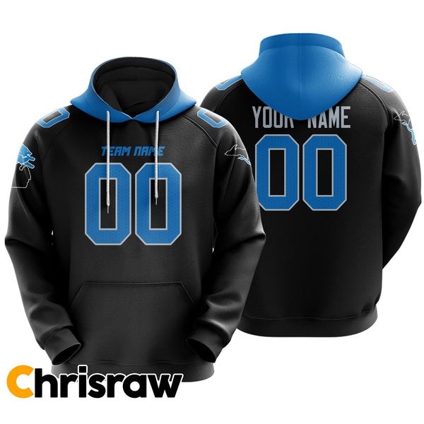 Pullover Sweatshirt Hoodie Custom Detroit - V1