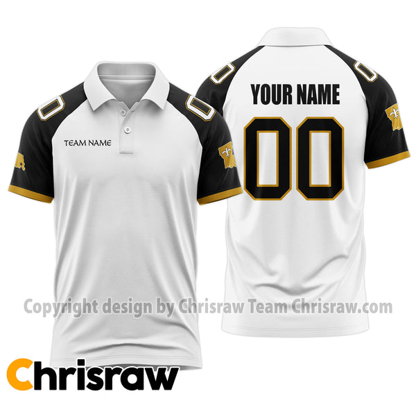 Saints Polo Custom Name & Number