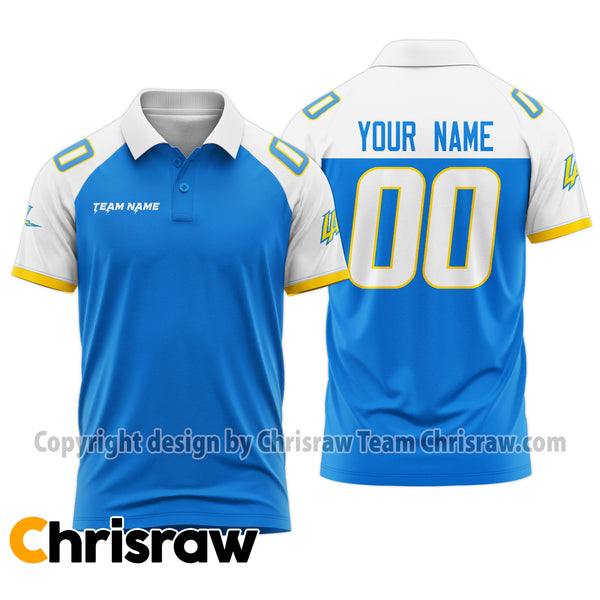 Chargers Polo Custom Name & Number