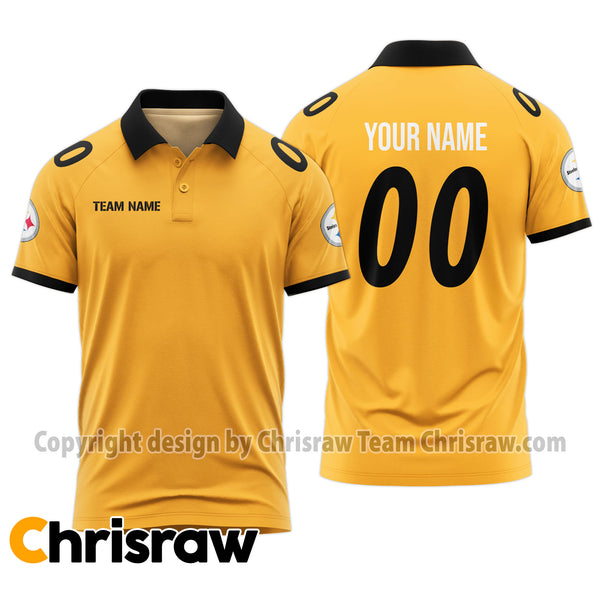 Steelers Polo Custom Name & Number