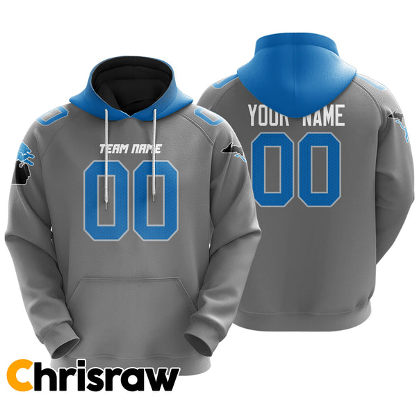 Pullover Sweatshirt Hoodie Custom Detroit - V1