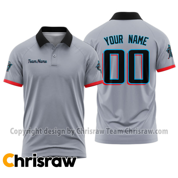 Marlins Polo Custom Name & Number