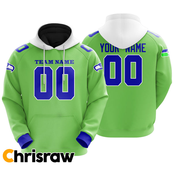 Pullover Sweatshirt Hoodie Custom Seattle - V1