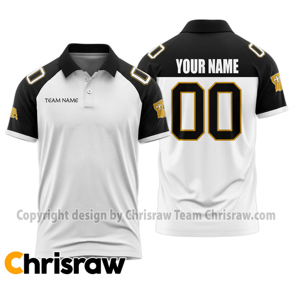 Saints Polo Custom Name & Number