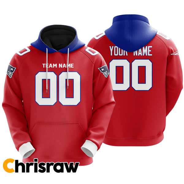 Pullover Sweatshirt Hoodie Custom New England - V1