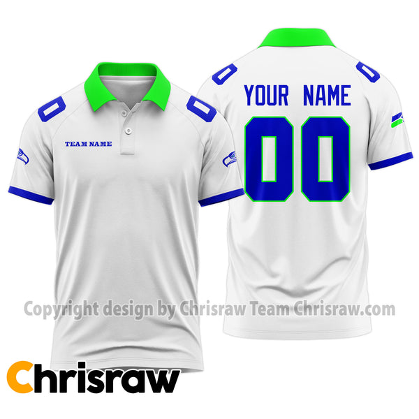 Seahawks Polo Custom Name & Number