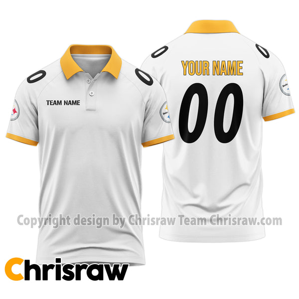 Steelers Polo Custom Name & Number