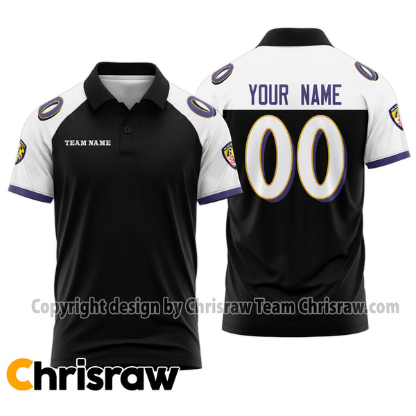 Ravens Polo Custom Name & Number