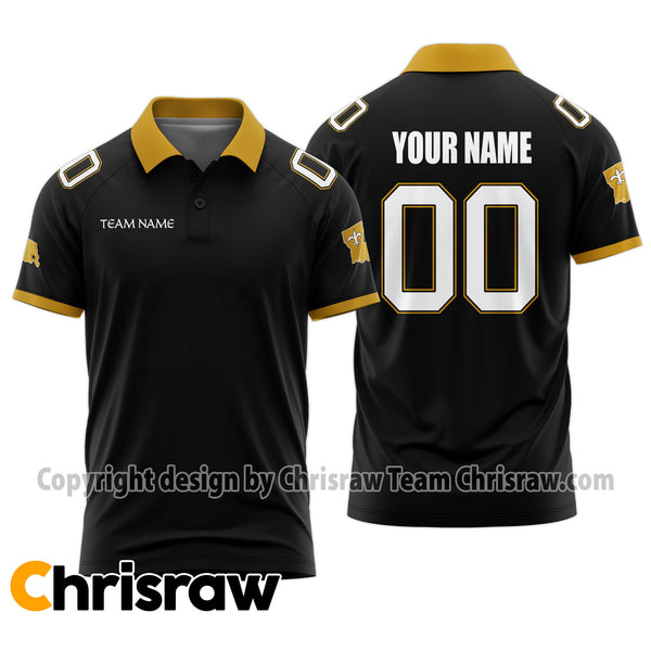 Saints Polo Custom Name & Number