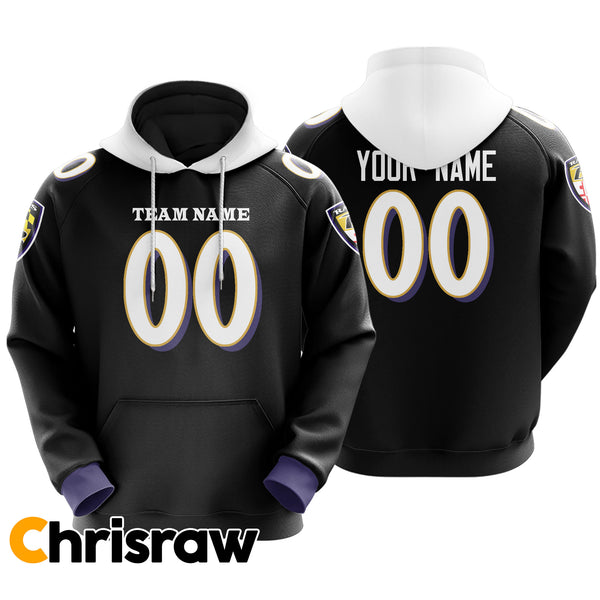 Pullover Sweatshirt Hoodie Custom Baltimore - V1