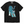 Chrisraw Aotora black T-shirt — blue tiger risograph print